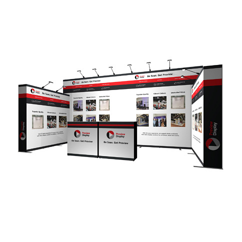 Exhibition Kit 9 - 5940mm (w) x 3166mm (h) x 6205mm (d) | Preview Display