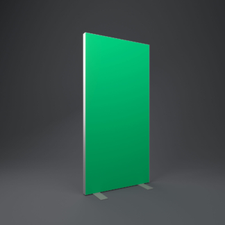 free standing green screen 1mx2m with frame and green screen graphic